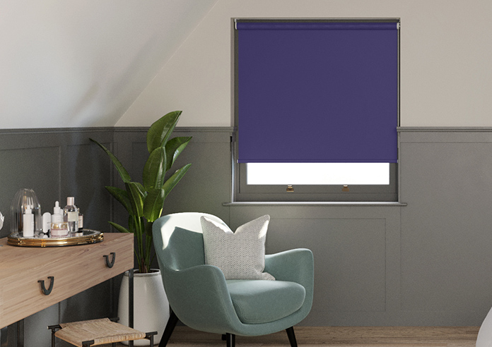 Trinity (Blackout), Royal Blue - Roller Blind - Image 3